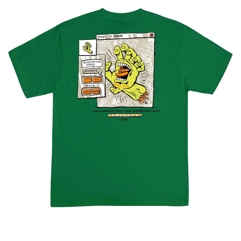 Santa Cruz Artificial Hand T-Shirt - Irish Green