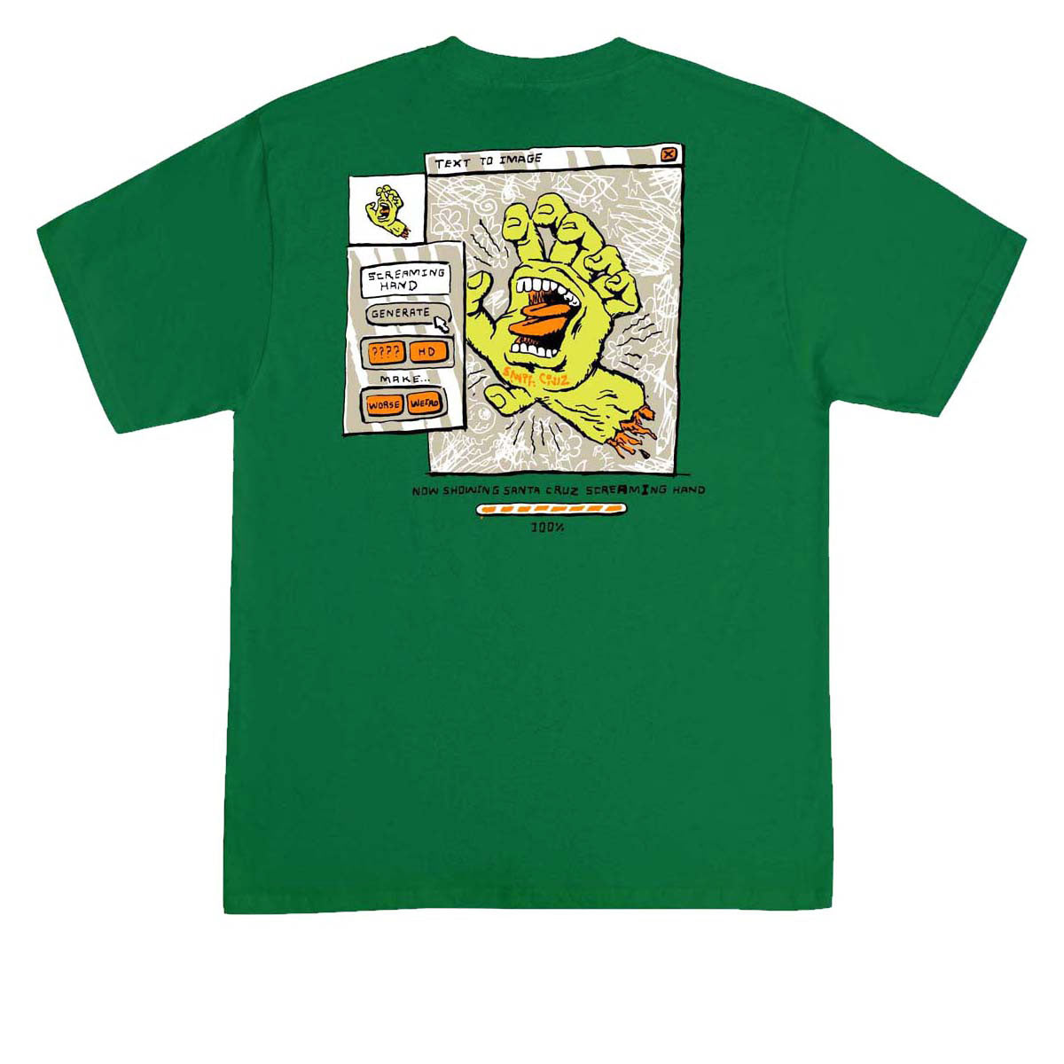 Santa Cruz Artificial Hand T-Shirt - Irish Green