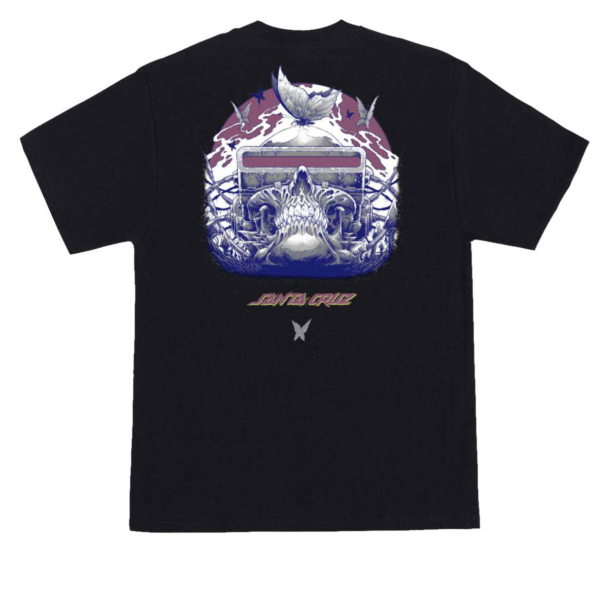Santa Cruz Wooten Cyber Skull T-Shirt - Black