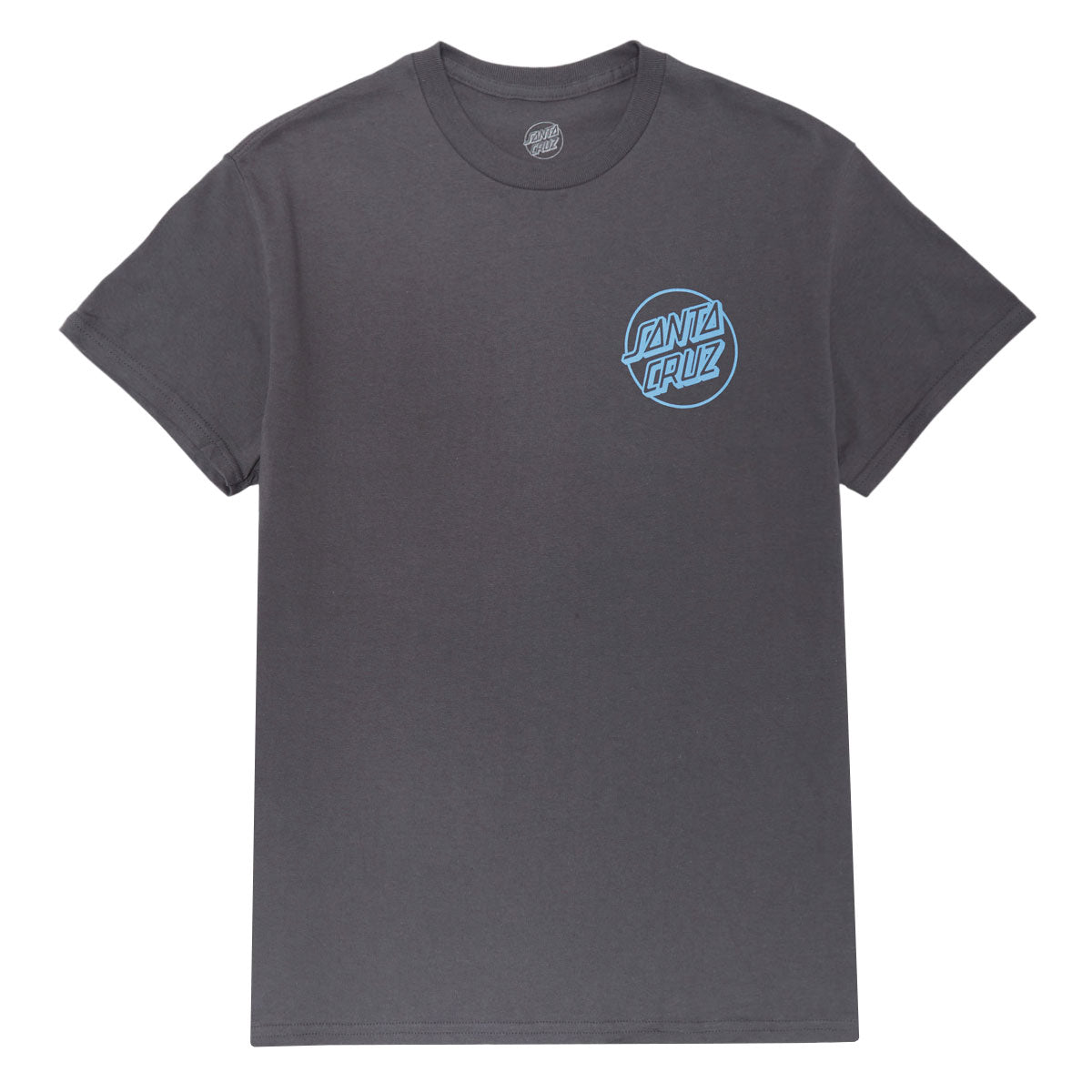 Santa Cruz Opus Dot T-Shirt - Charcoal/Sky Blue