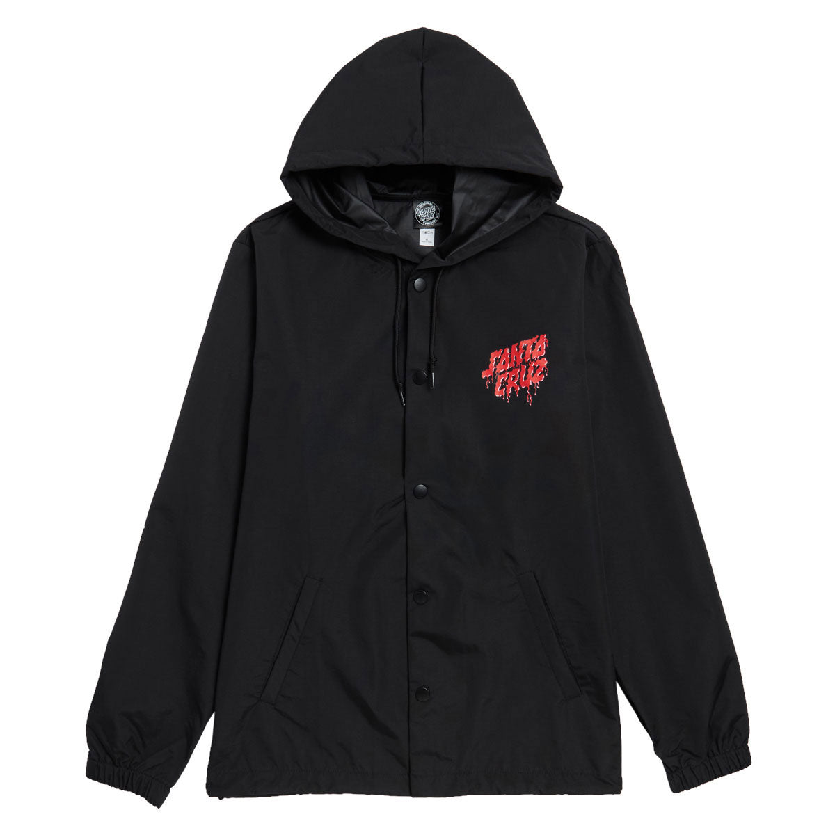 Santa Cruz Delfino Spotlight Dot Hooded Windbreaker Jacket - Black