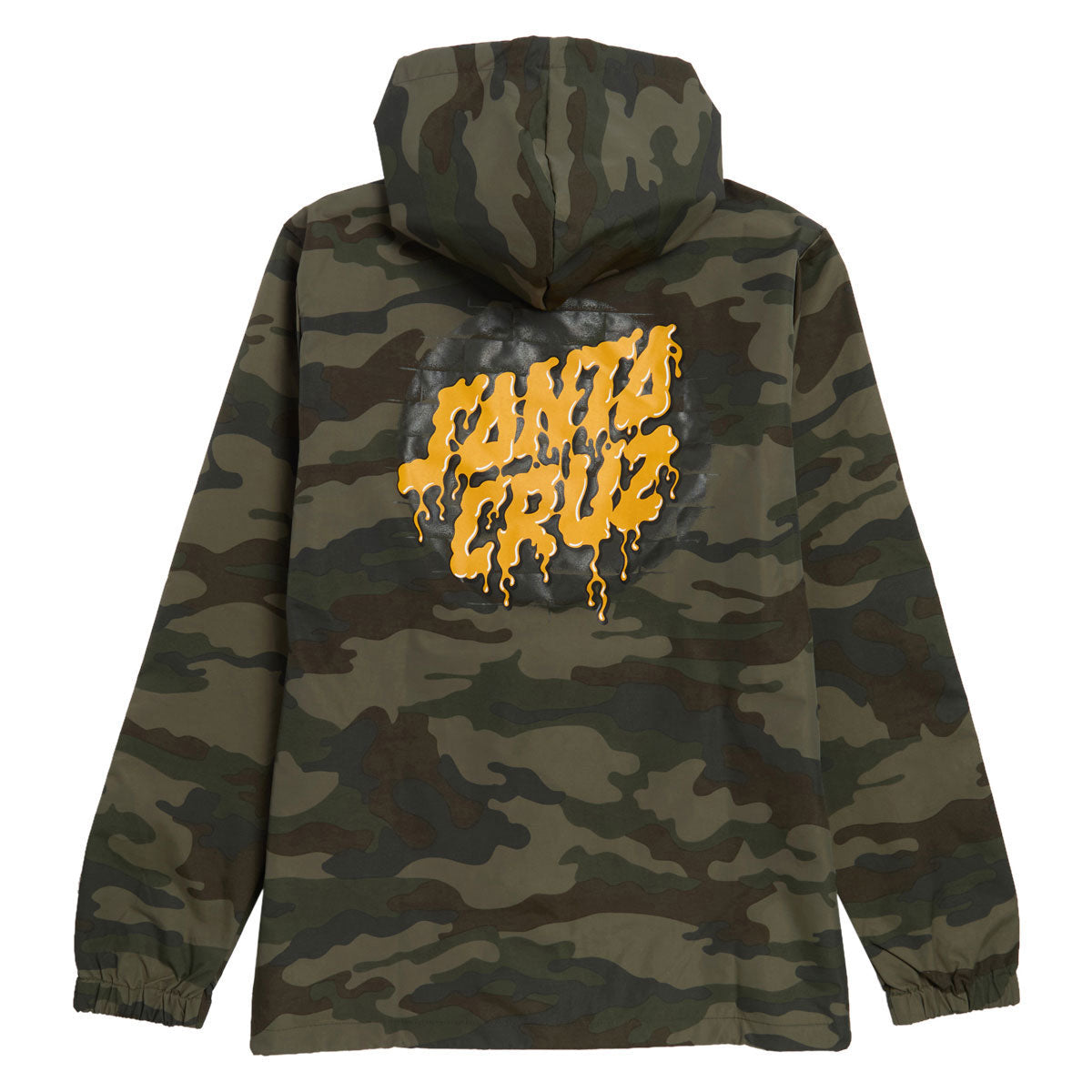 Santa Cruz Delfino Spotlight Dot Hooded Windbreaker Jacket - Forest Camo