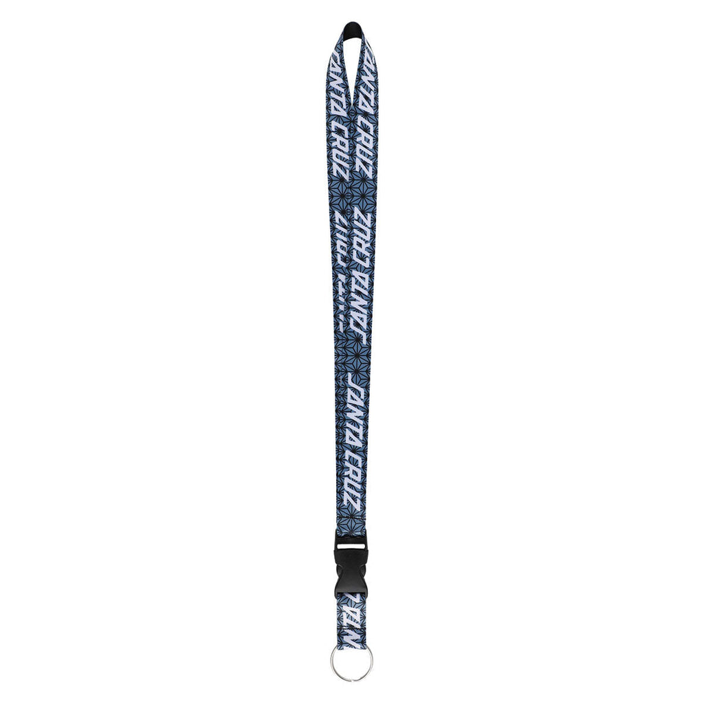 Santa Cruz Luck Strip Lanyard Keychain - Blue Luck