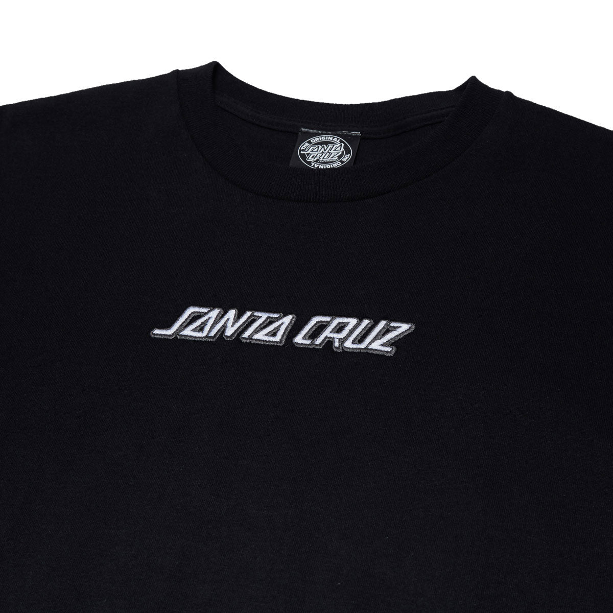 Santa Cruz Strip Embroidered T-Shirt - Black