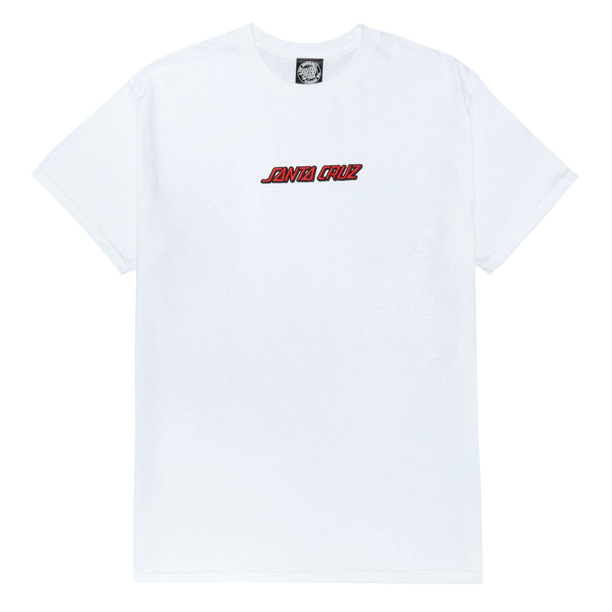 Santa Cruz Strip Embroidered T-Shirt - White