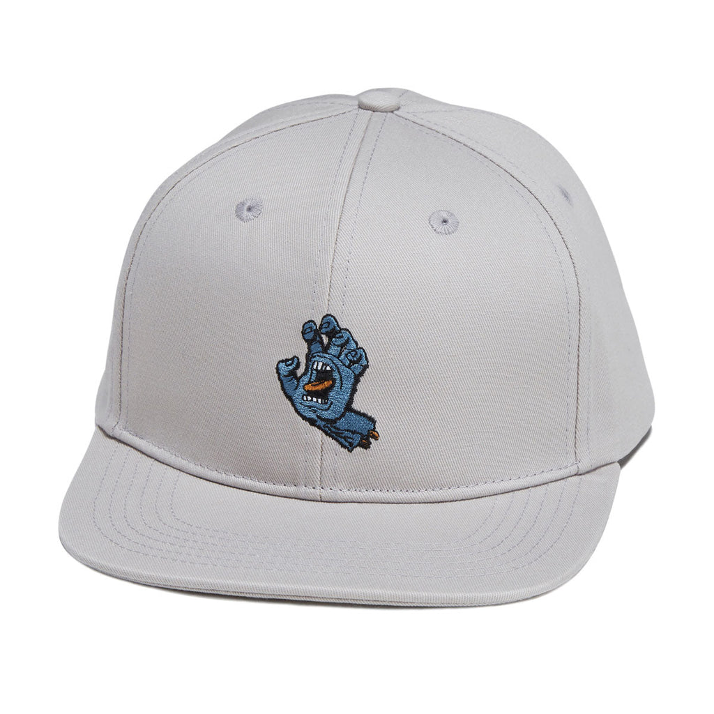 Santa Cruz Screaming Hand Snapback Hat - Light Grey