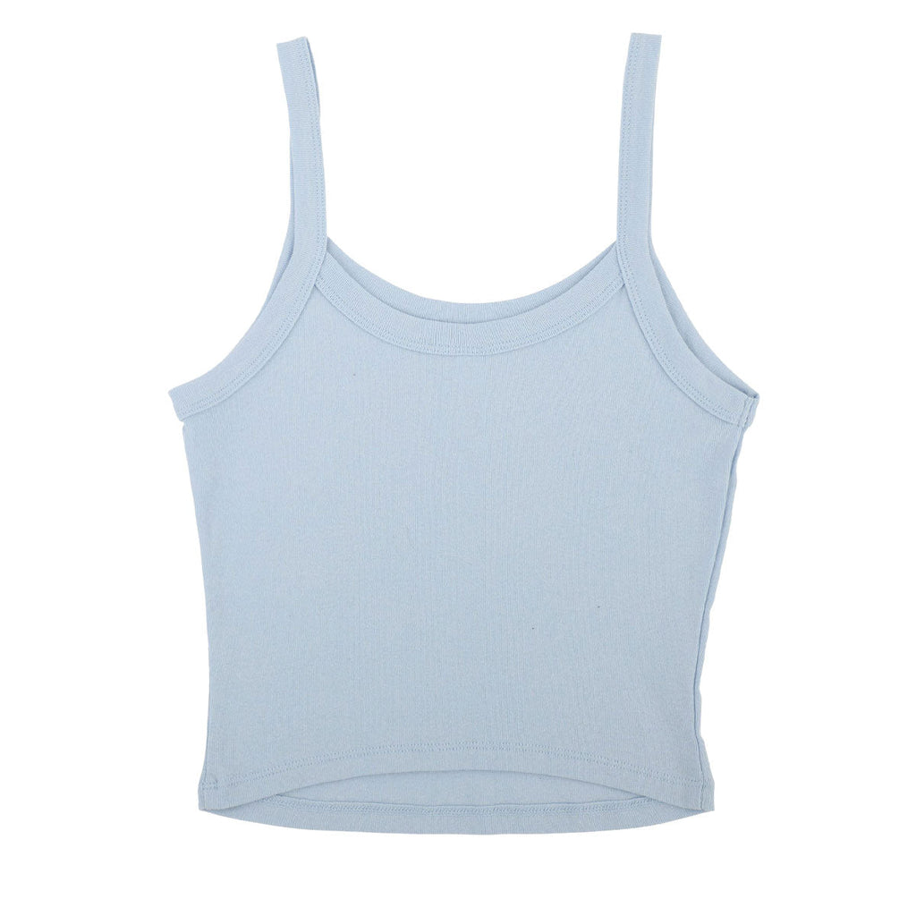 Santa Cruz Womens Opus Dot Stripes Front Crop Tank Top - Solid Baby Blue Blend