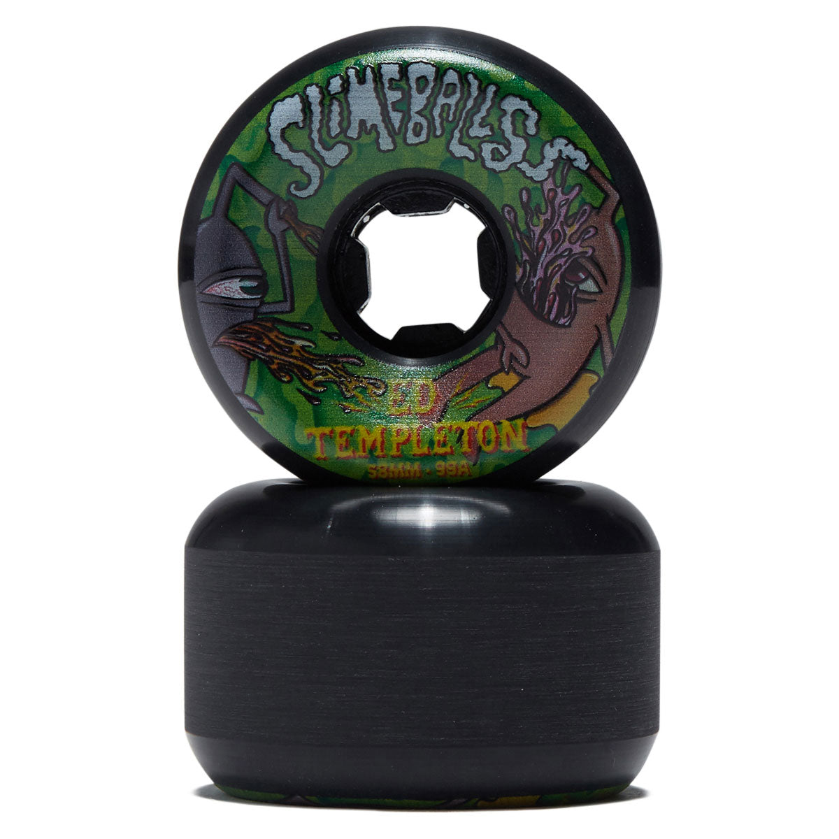 Slime Balls Ed Templeton Vomits 99a Skateboard Wheels - Black - 58mm