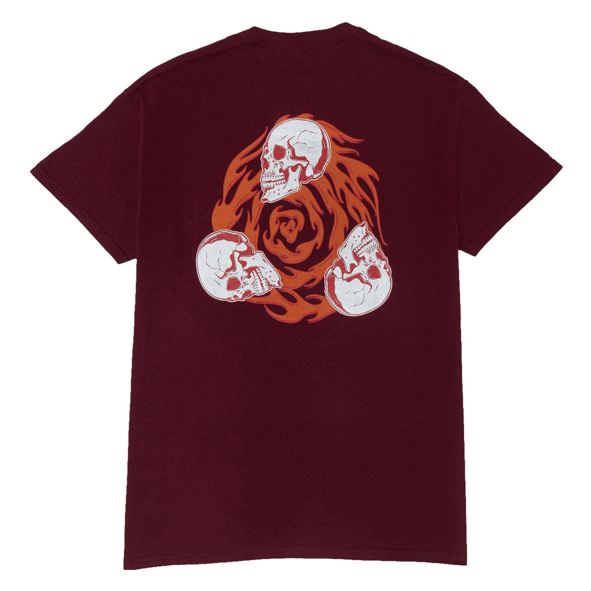 Creature Spiral Skull T-Shirt - Maroon