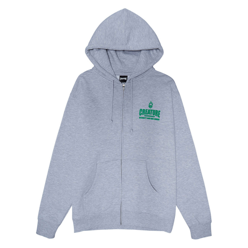 Creature Security Service Zip Hoodie - Grey Heather