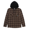 Creature BHF Long Sleeve Hooded Flannel Shirt - Black