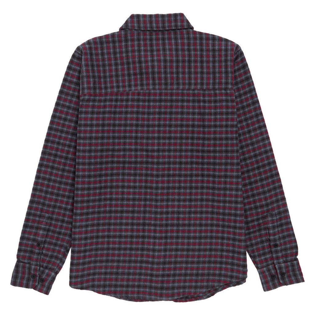 Independent Belmont Long Sleeve Flannel Shirt - Grey/Red/Black