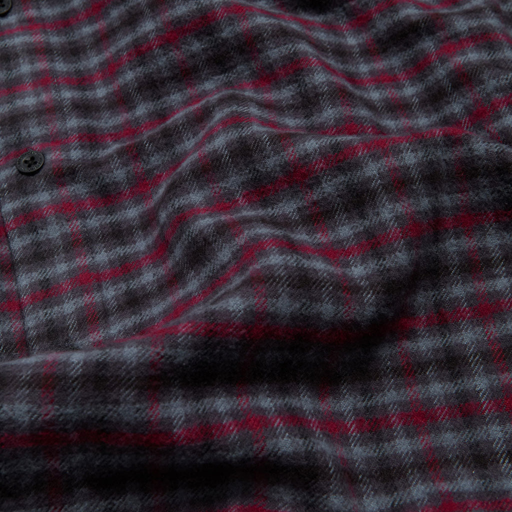 Independent Belmont Long Sleeve Flannel Shirt - Grey/Red/Black