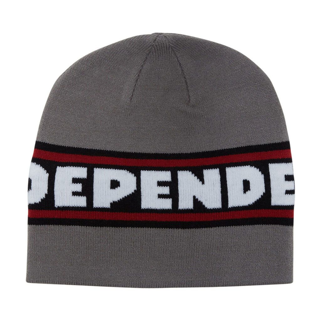 Independent Bar Logo Skull Beanie - Grey