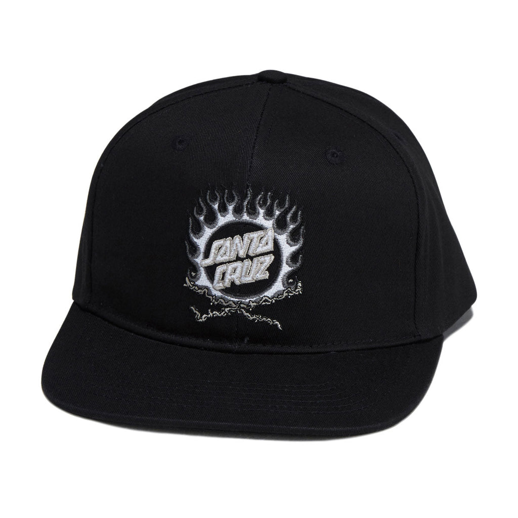 Santa Cruz Forging Dot Snapback Hat - Black