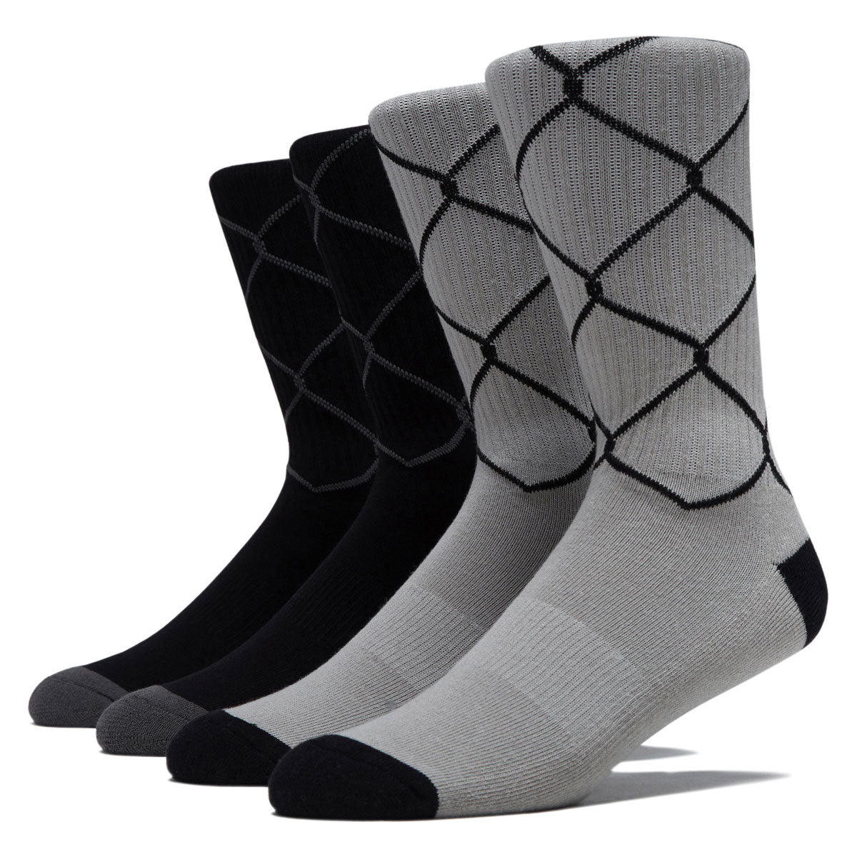 Santa Cruz Spot Chain Crew 2 Pack Of Socks - Black/Grey Multi