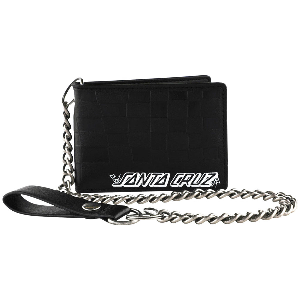Santa Cruz Check Web Strip Chain Wallet - Black
