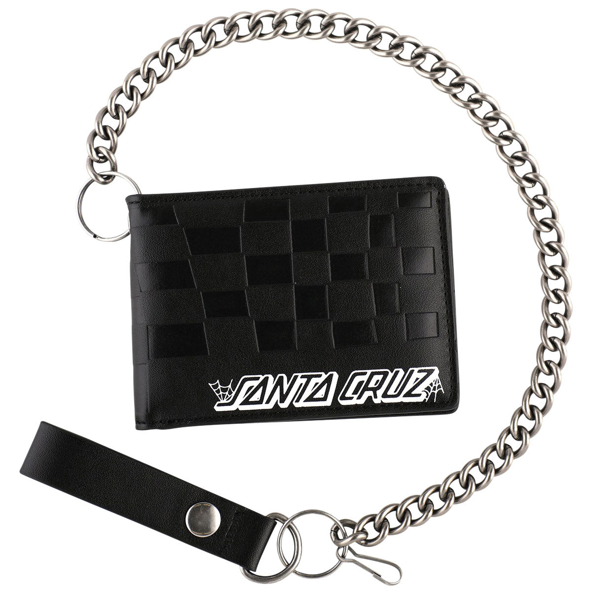 Santa Cruz Check Web Strip Chain Wallet - Black