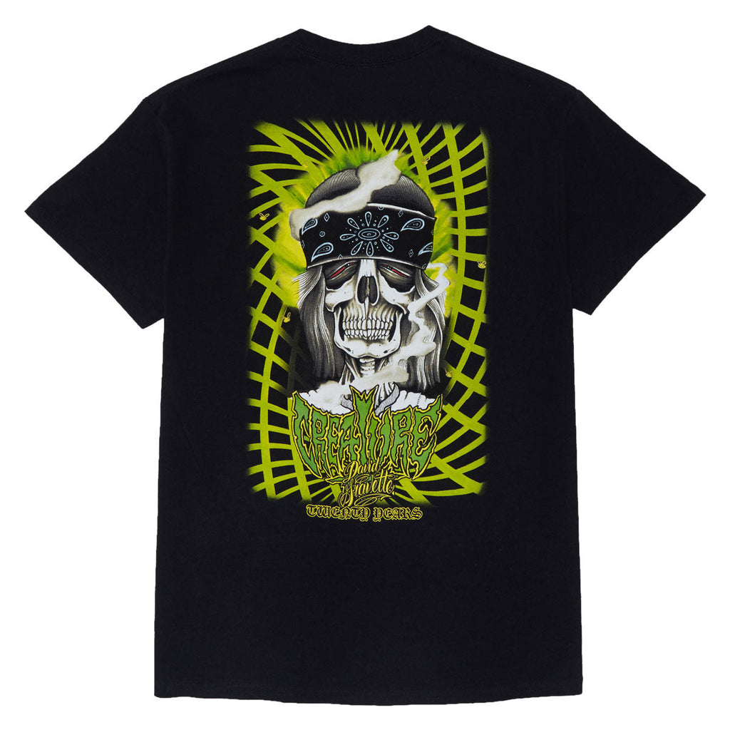 Creature Gravette Hippie Skull 20th Pocket T-Shirt - Black