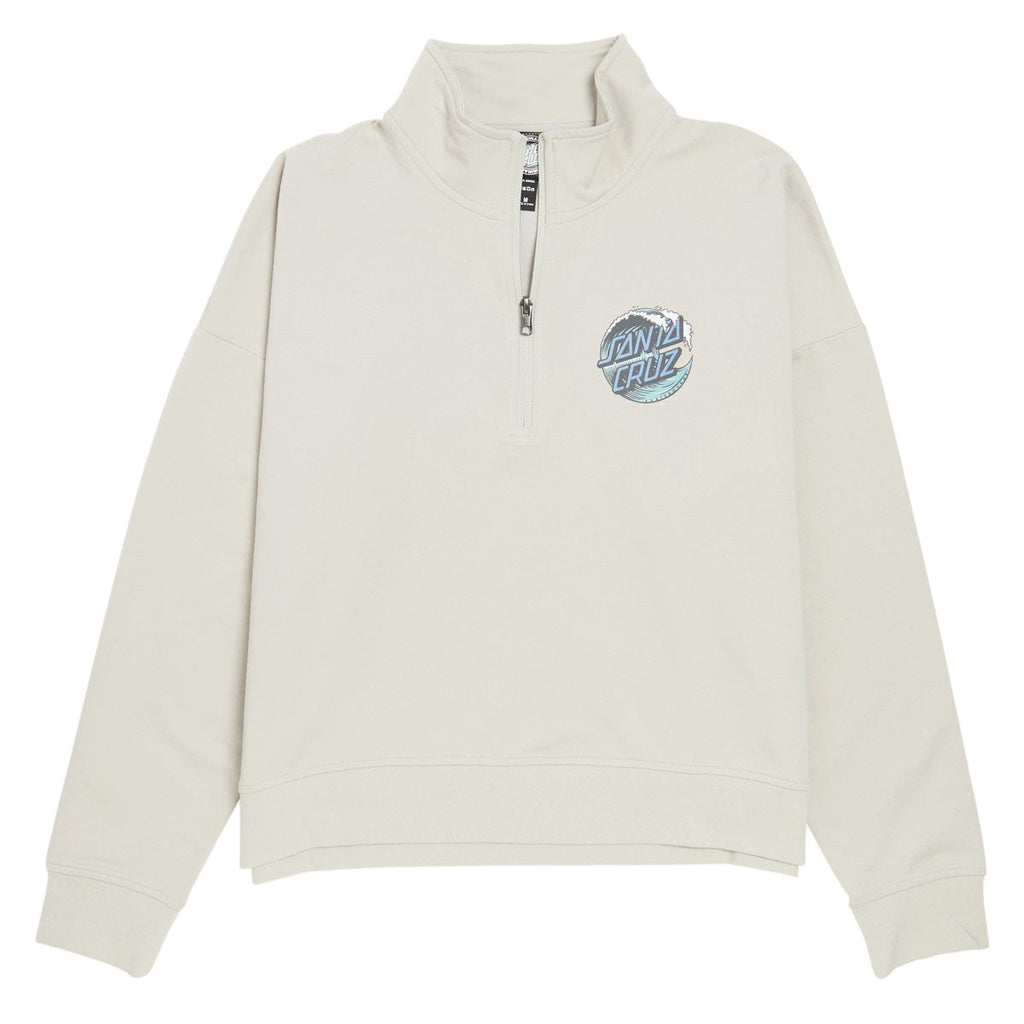 Santa Cruz Womens Wave Dot 1/2 Zip Jacket - Smoke