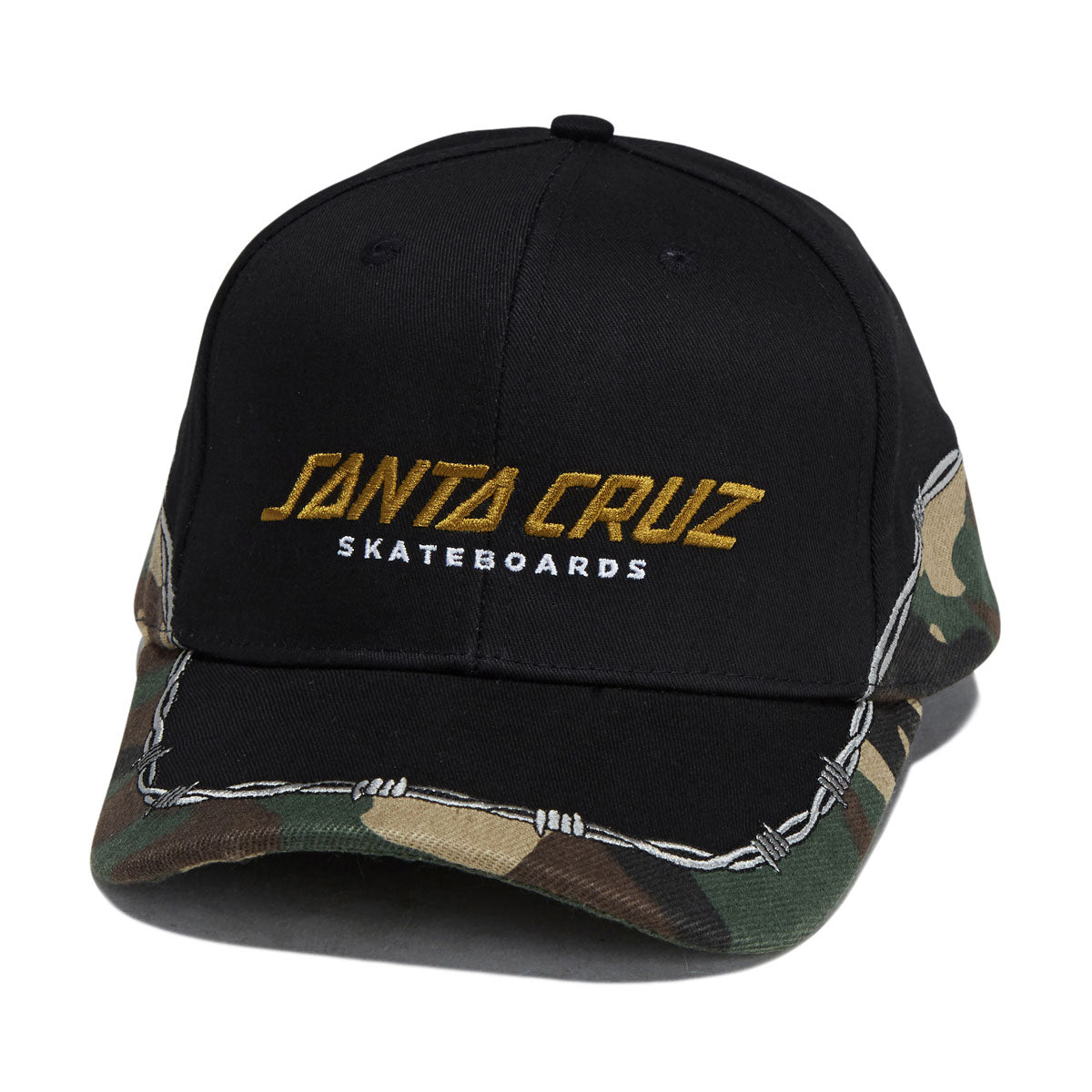 Santa Cruz Spot Snapback Hat - Black Camo