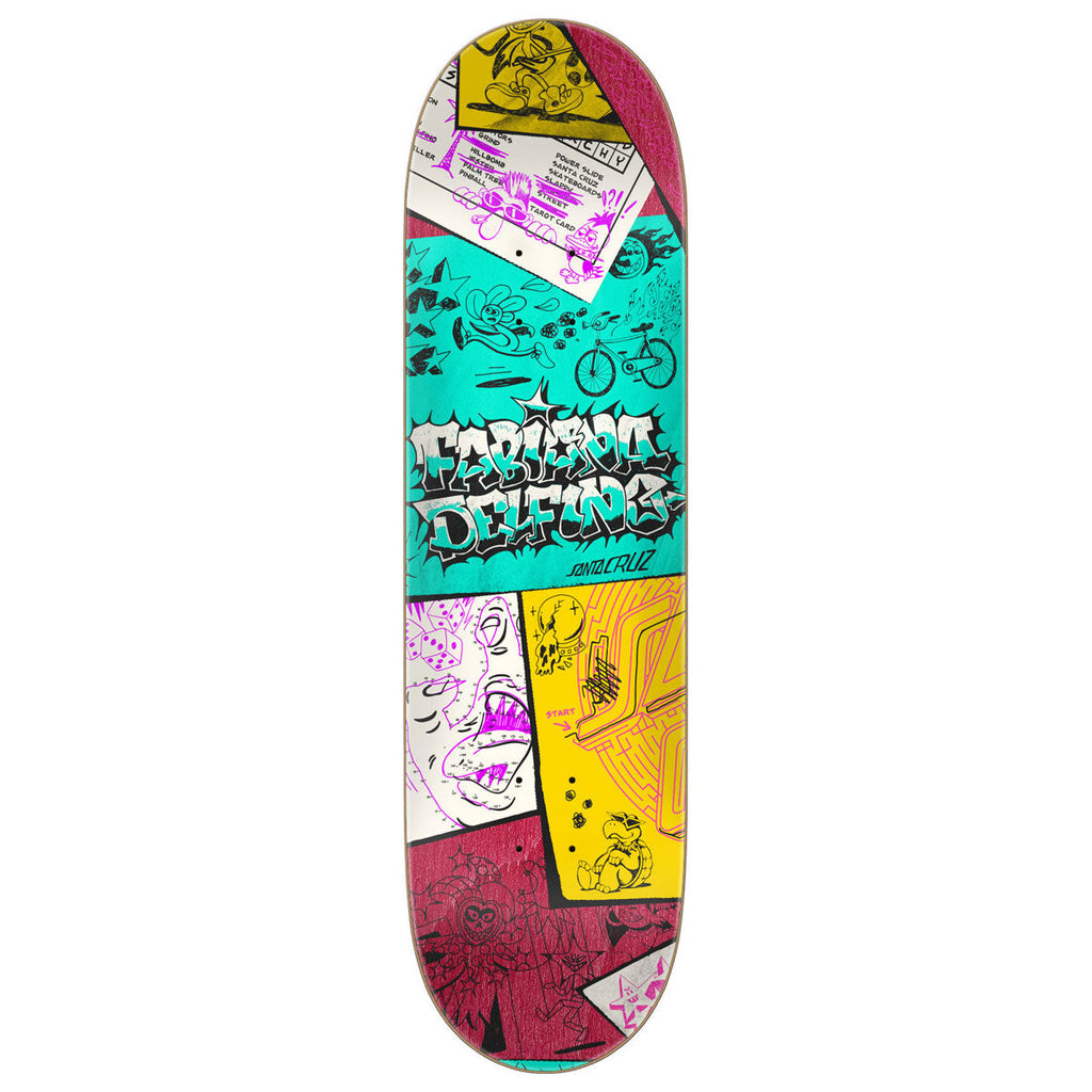 Santa Cruz Delfino Scribble FeelBase Pro Skateboard Deck - 8.25"