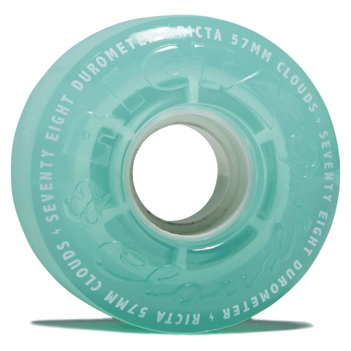 Ricta Clouds 78a Skateboard Wheels - Transparent Aqua - 57mm