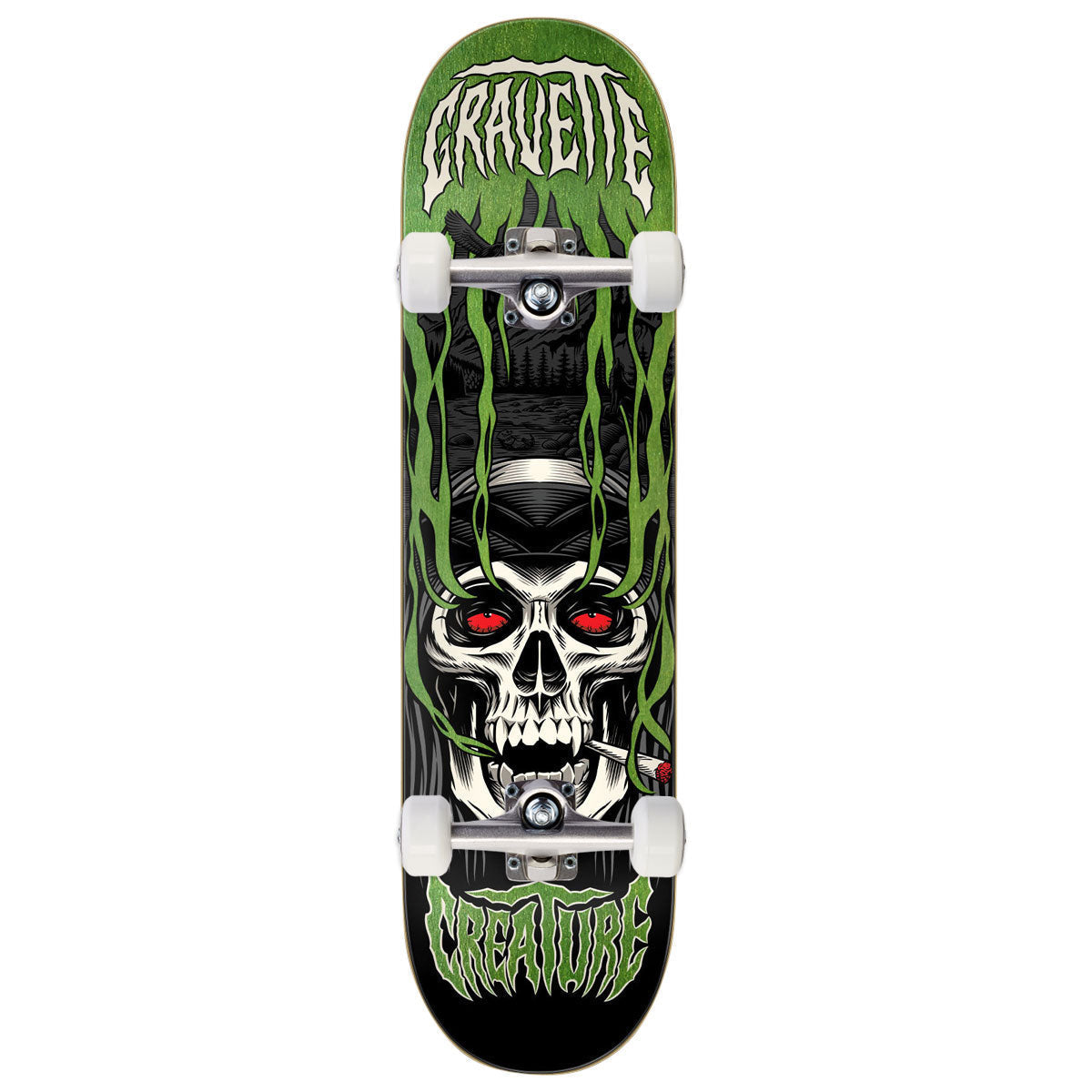 Creature Gravette Hippie Skull IV Pro Skateboard Complete - 8.30"