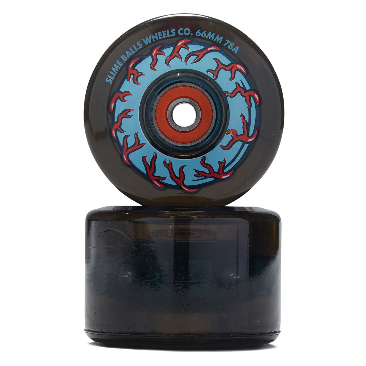Slime Balls Prayer Candle Light Ups OG Slime 78a Skateboard Wheels - Transparent Black - 66mm