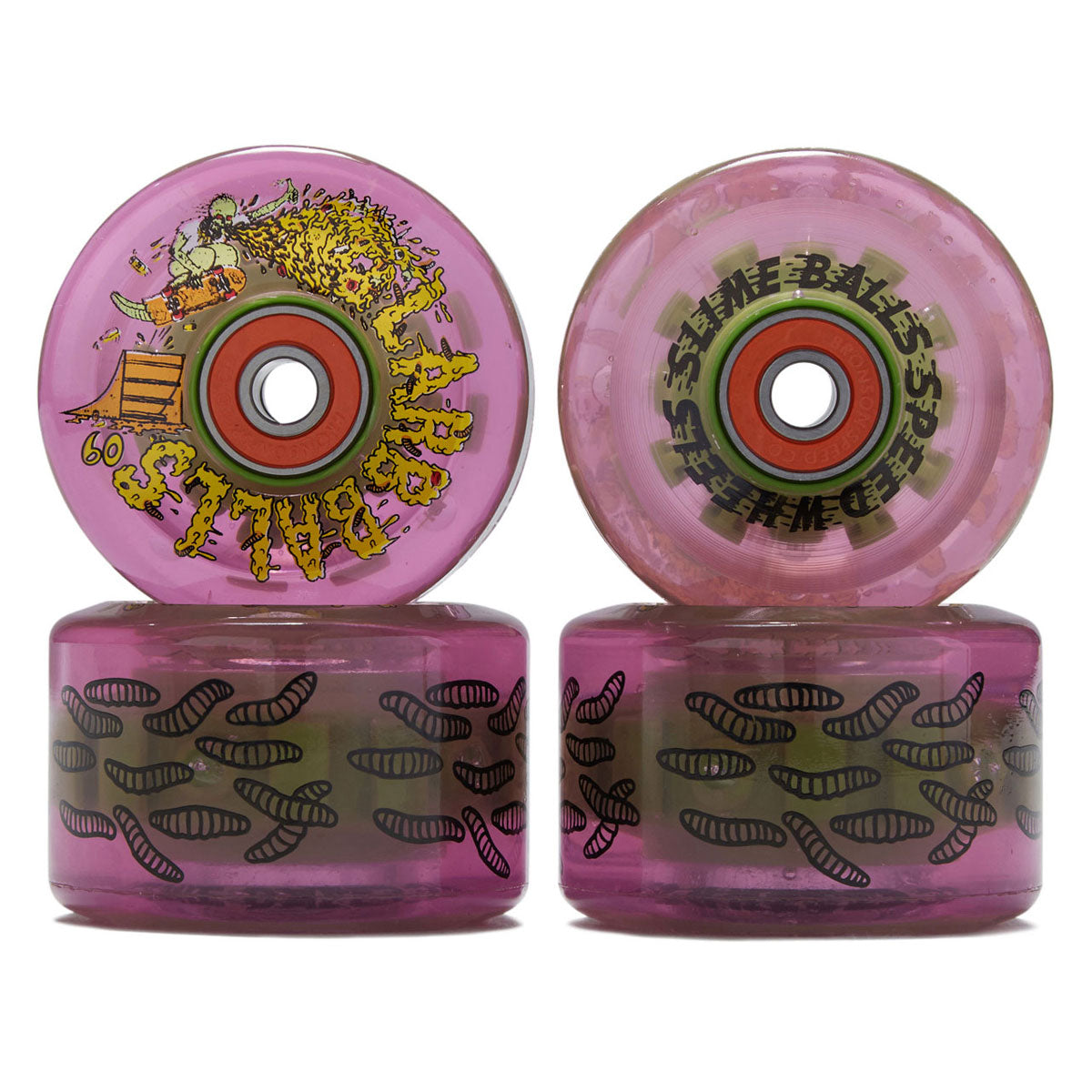 Slime Balls Sam Hitz Light Ups OG Slime 78a Skateboard Wheels - Purple - 60mm