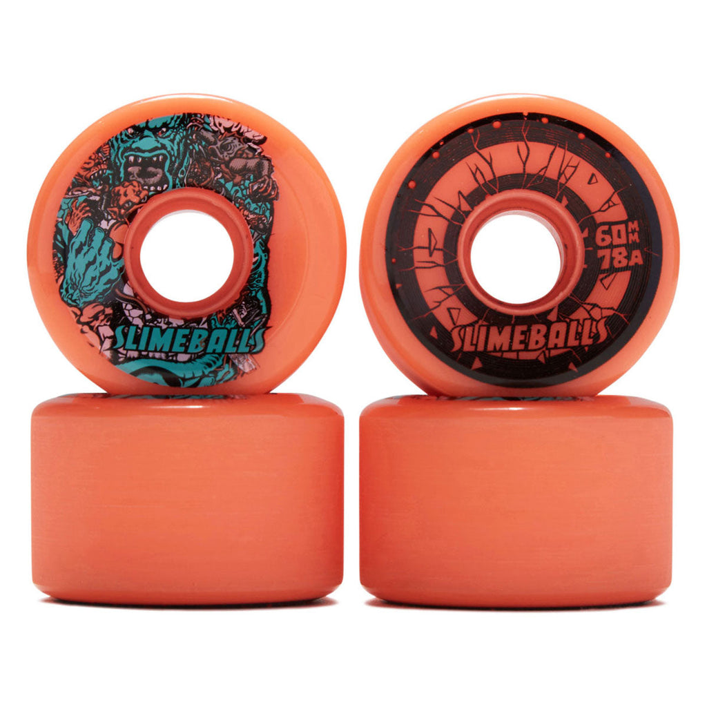 Slime Balls Rob Roskopp Five Reissue OG Slime 78a Skateboard Wheels - Pink - 60mm