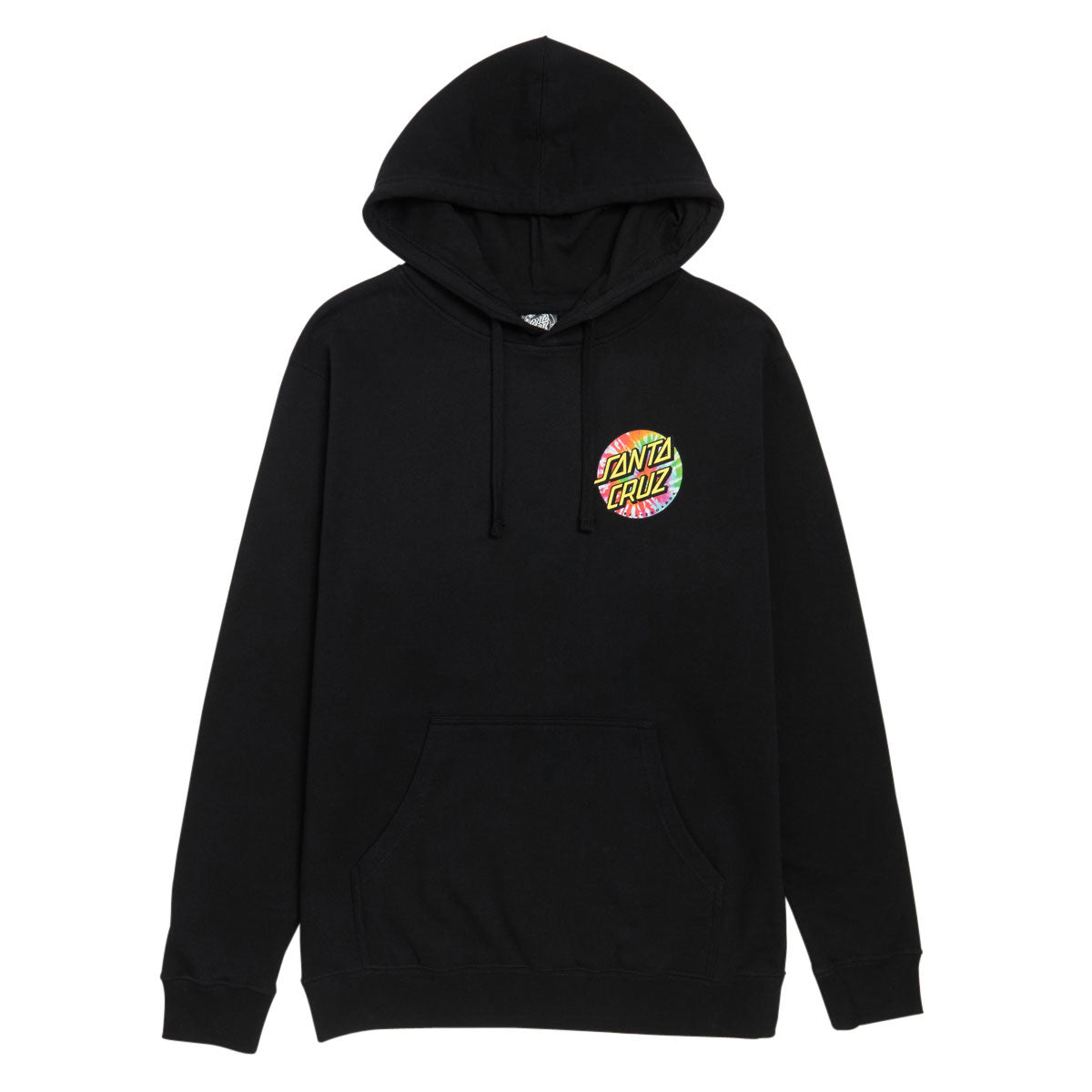 Santa Cruz Tie Dye Dot Chest Hoodie - Black