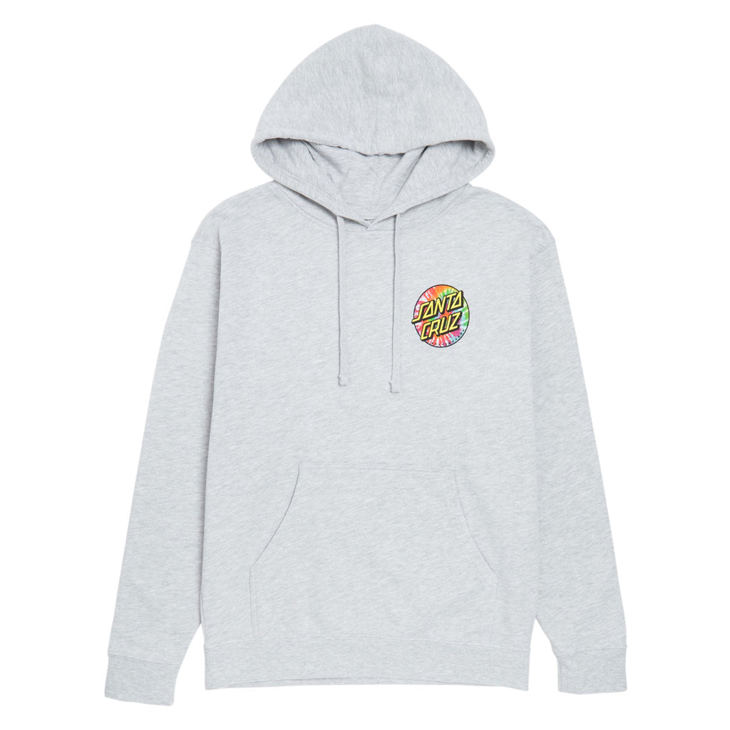 Santa Cruz Tie Dye Dot Chest Hoodie - Grey Heather