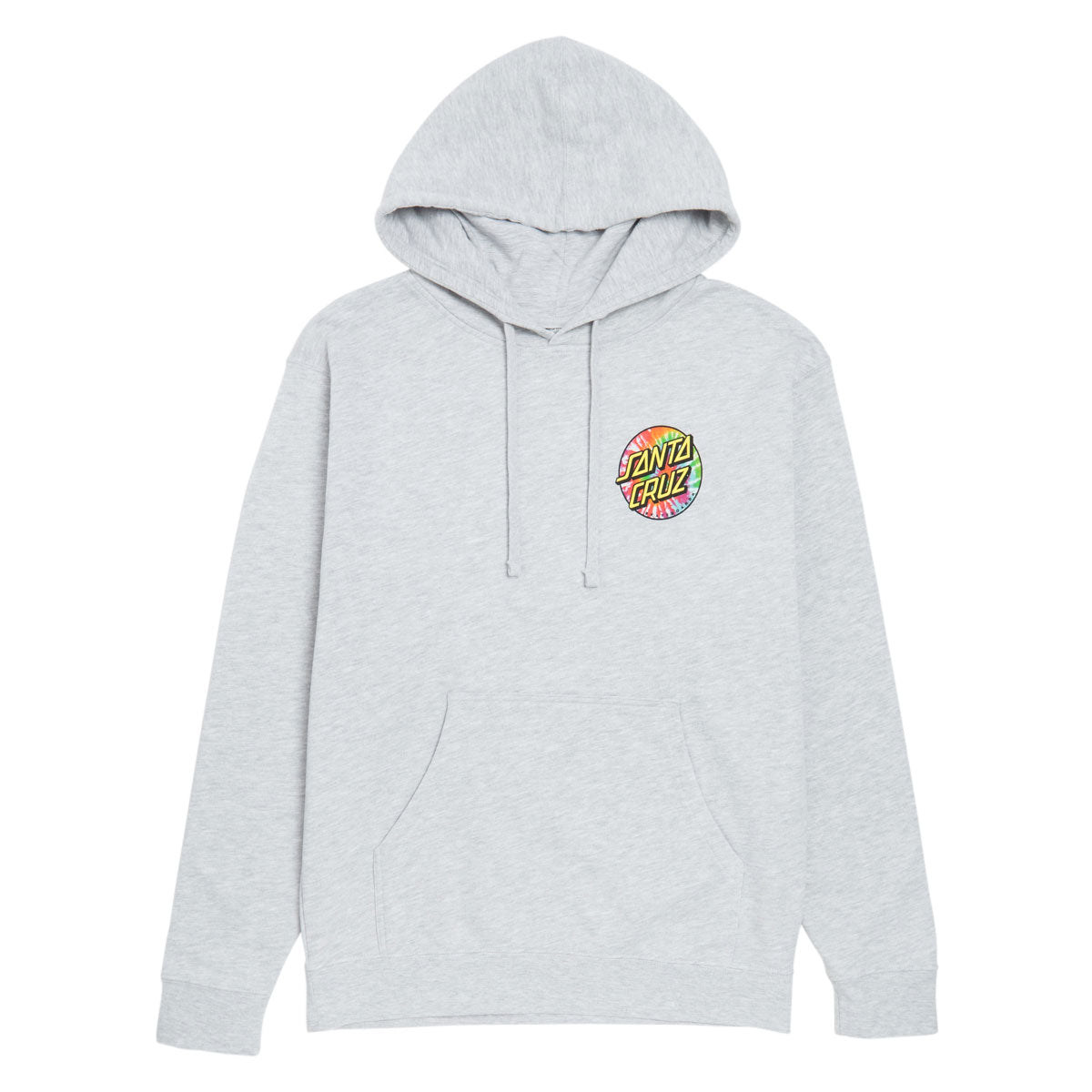 Santa Cruz Tie Dye Dot Chest Hoodie - Grey Heather