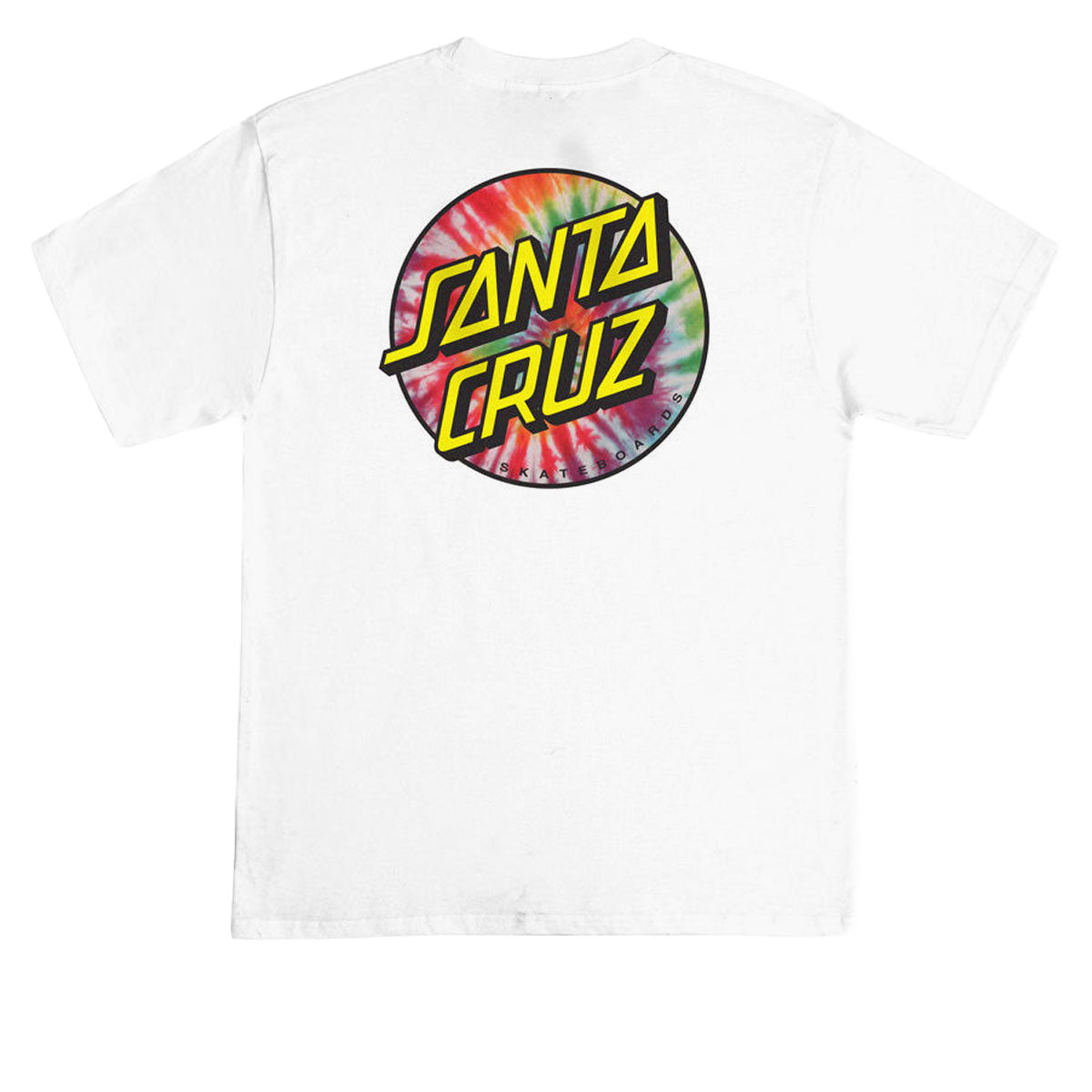 Santa Cruz Tie Dye Dot Chest T-Shirt - White
