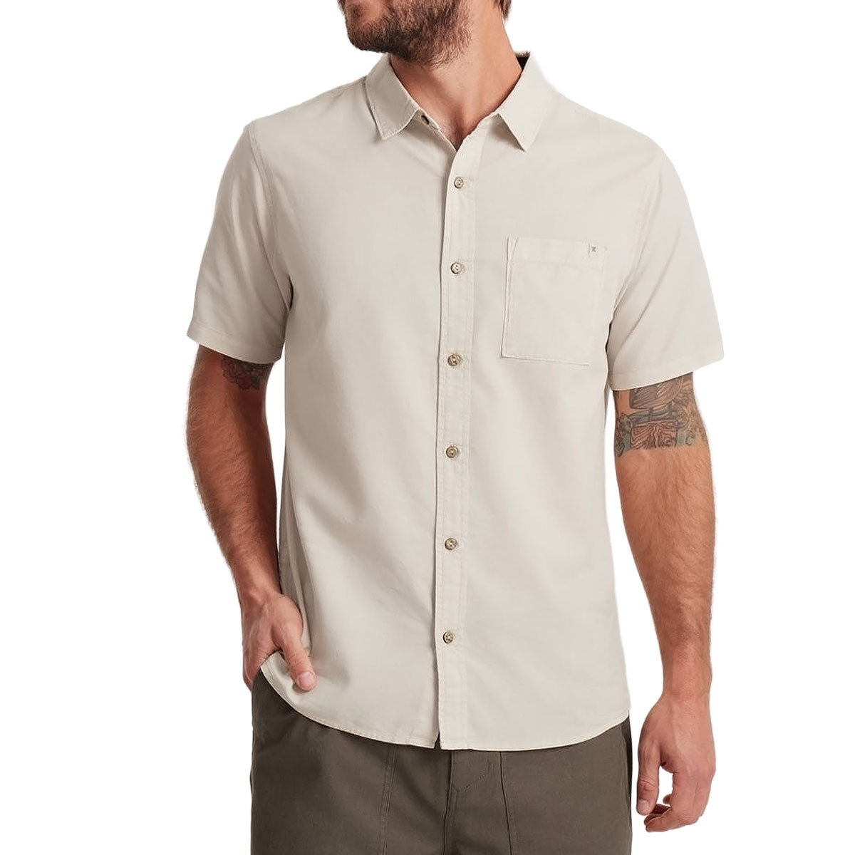 Roark Made To Fade Shirt - Washed Bone