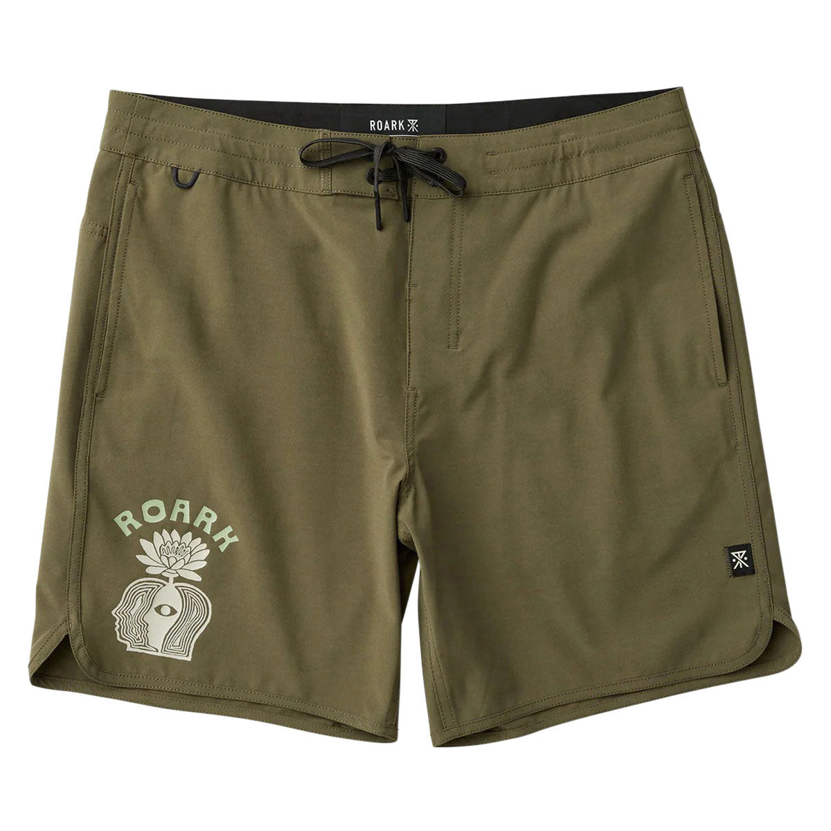 Roark Chiller Scallop Boardshorts - Military