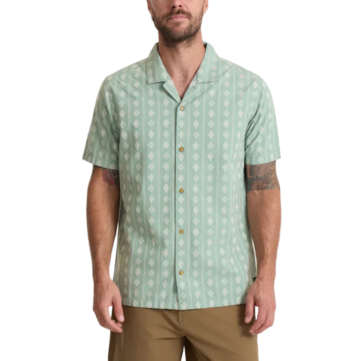 Roark Gonzo Woven Shirt - Hazy Blue Jacquard