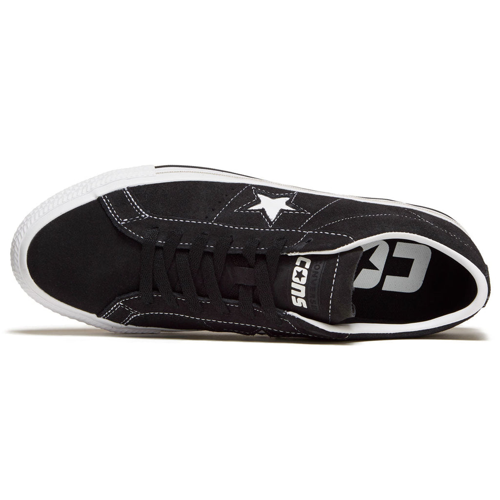 Converse One Star Pro Ox Shoes - Black/Black/White