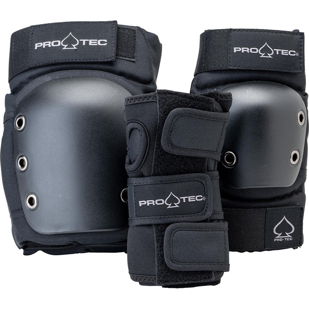 Pro-Tec Street Adult 3 Pack Open Back Set of Pads - Black