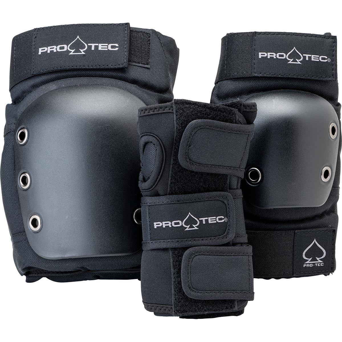 Pro-Tec Street Adult 3 Pack Open Back Set of Pads - Black