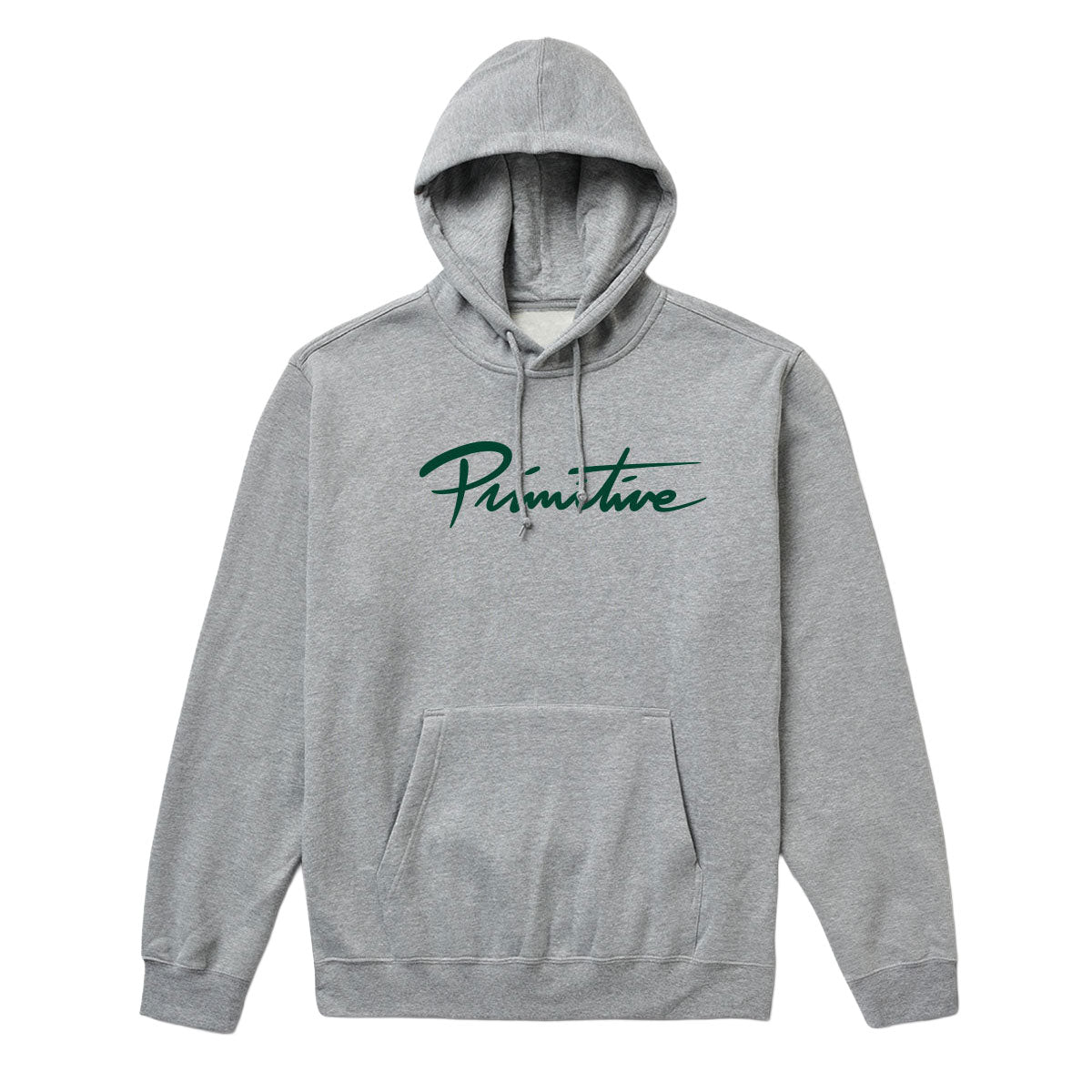 Primitive Nuevo Script Hoodie - Heather Grey/Green