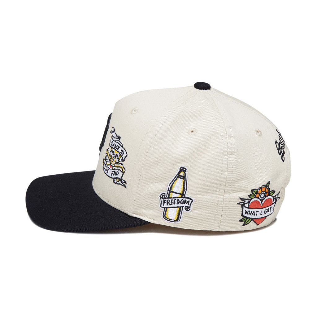 Primitive x Sublime Freedom A-Frame Snapback Hat - Cream