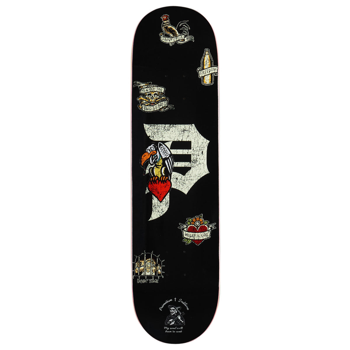 Primitive x Sublime Freedom Skateboard Deck - Black - 8.125"