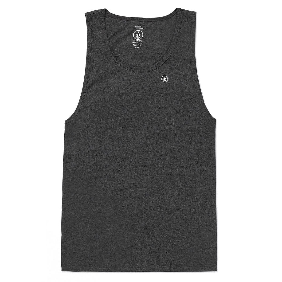 Volcom Solid Heather Tank Top - Dark Black Heather