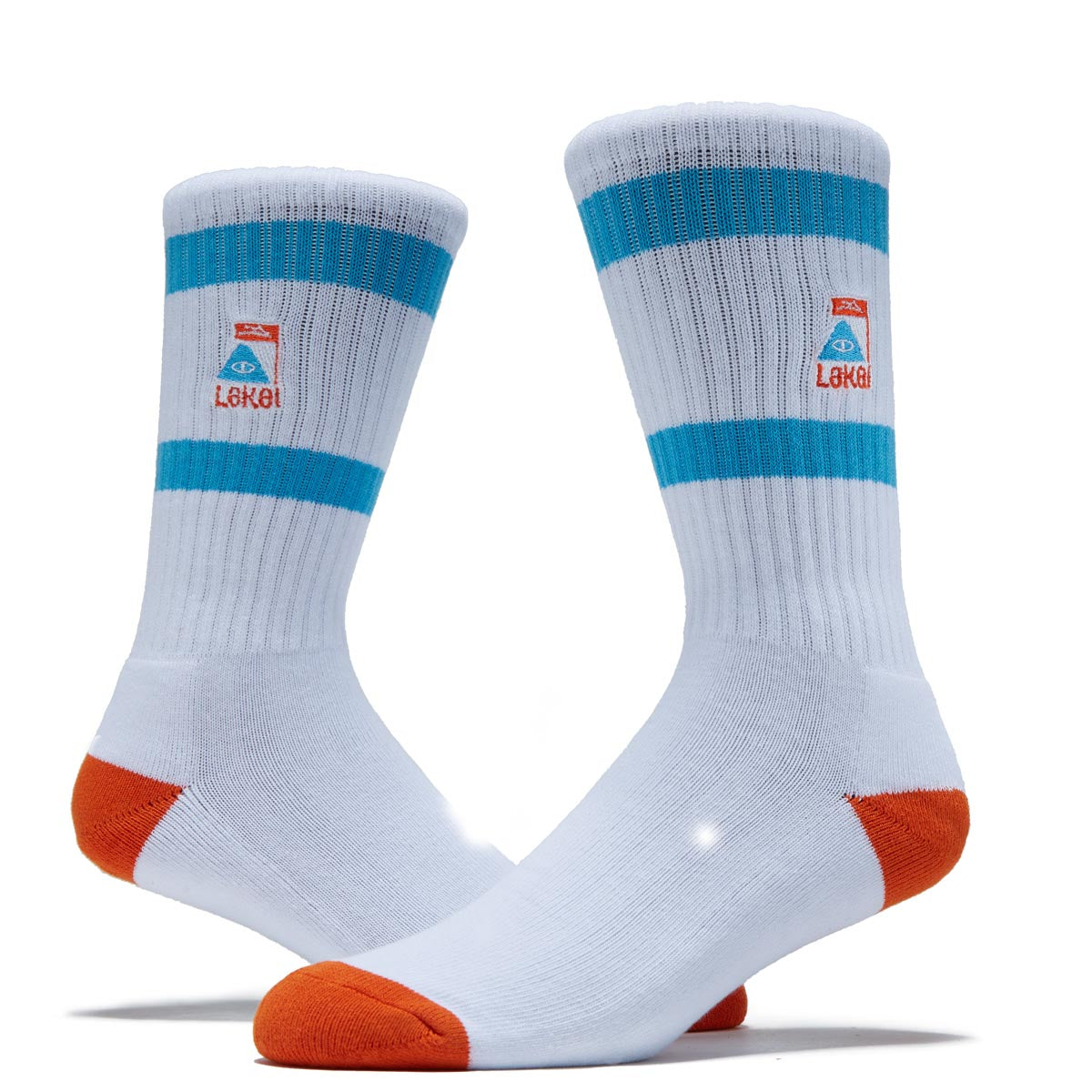 Lakai x Poler Summit Crew Socks - White