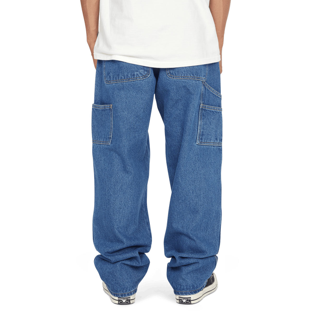 HUF Kinda Loose Double Knees Jeans - Stone Wash Indigo