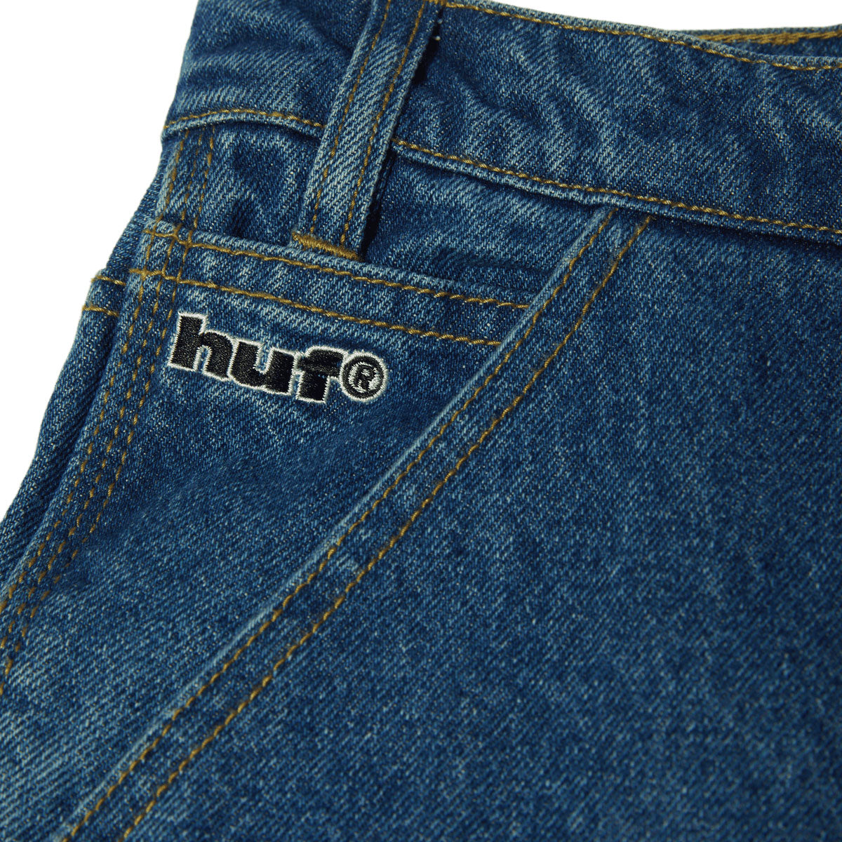 HUF Kinda Loose Double Knees Jeans - Stone Wash Indigo