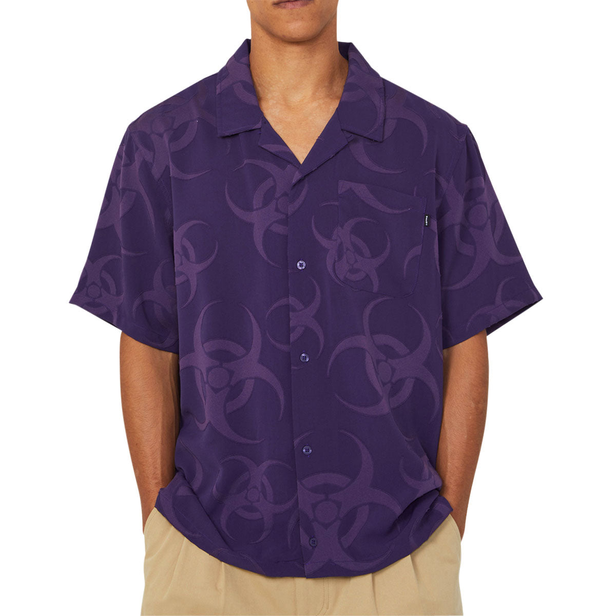 HUF Sector Jacquard Shirt - Dark Berry