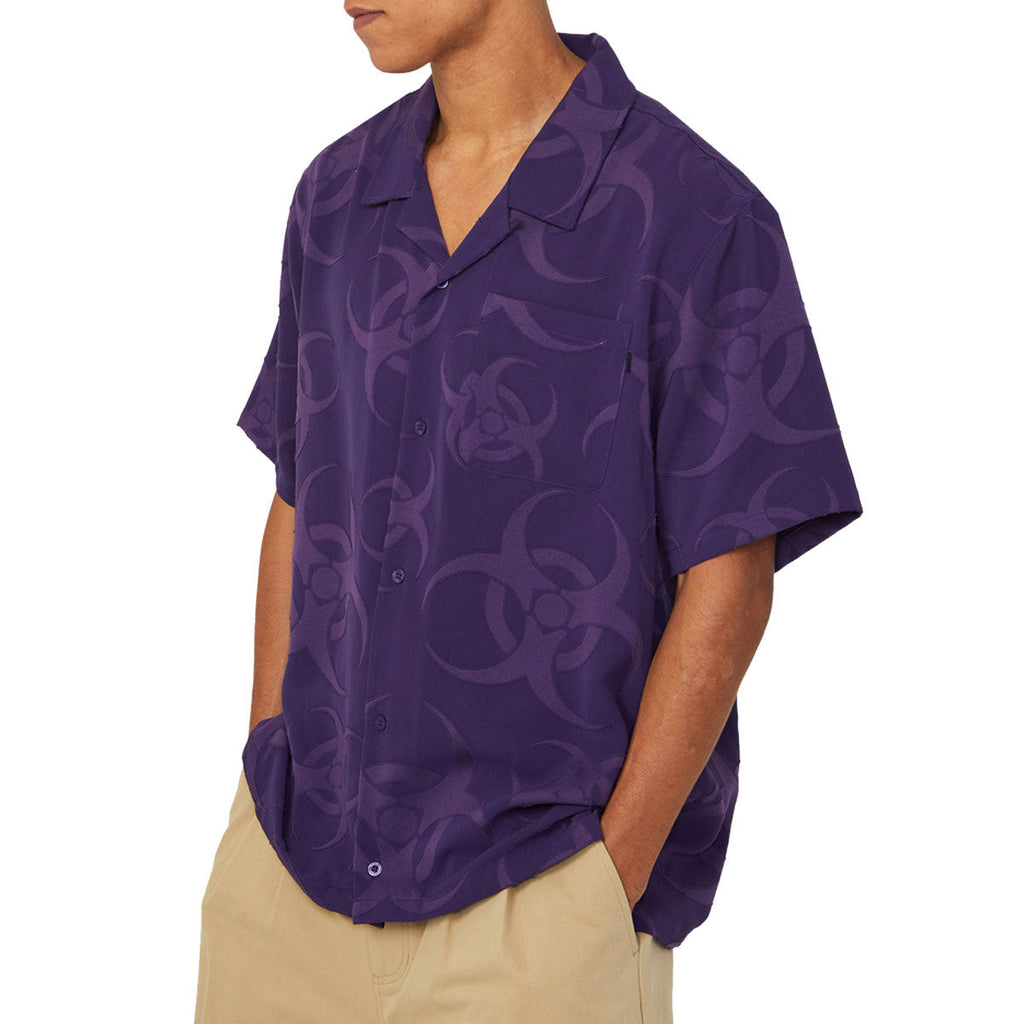 HUF Sector Jacquard Shirt - Dark Berry